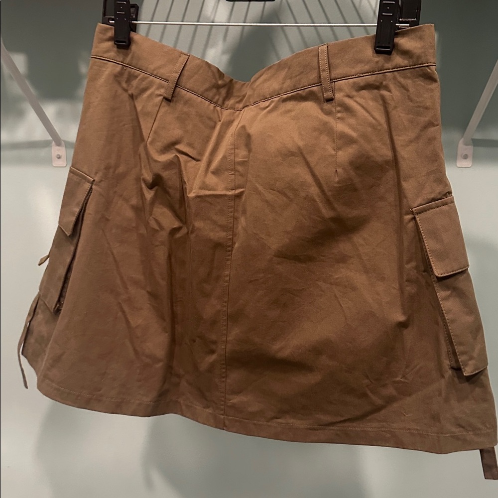 NWT Khaki olive Green Woven Skirt - Picture 6 of 6